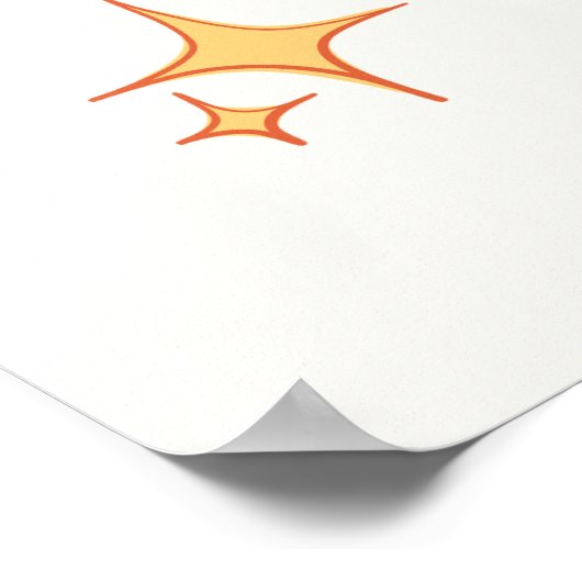 Here come the son - Retro Sun Baby Shower Poster (Hoek)