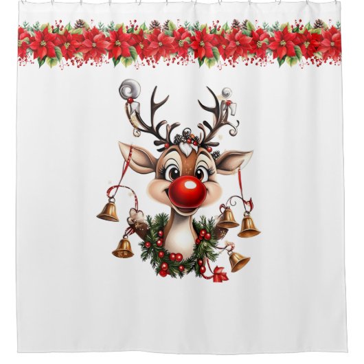 Here Comes Rudolf  Douchegordijn (Voorkant)