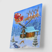 HERE COMES SANTA CLAUS VIERKANTE KLOK (Hoek)