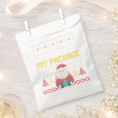 Here Comes Sleigh Right Down My Driveway Red Plaid Bedankzakje (Geknipt)