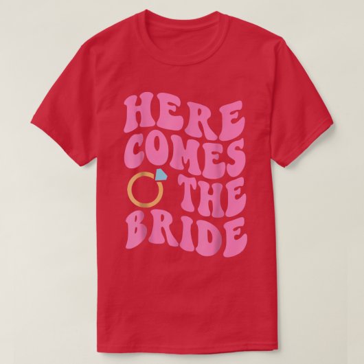 Here Comes The Bride Wedding Ring Bearer Flower Gi T-shirt (Design voorkant)