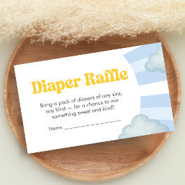 Here Comes the Son Baby Shower Diaper Raffle Informatiekaartje