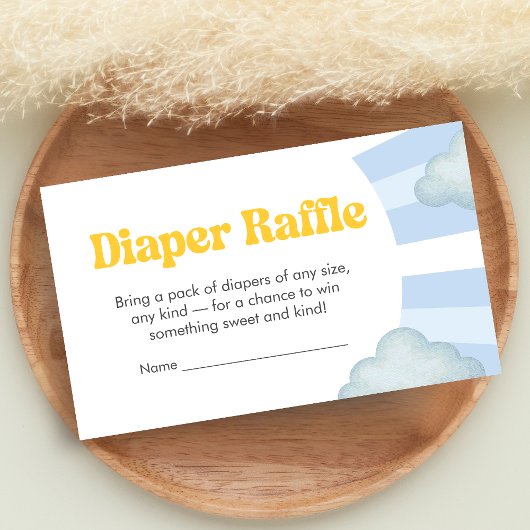 Here Comes the Son Baby Shower Diaper Raffle Informatiekaartje
