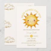 Here Comes the Son Baby Shower Invitation Kaart (Voorkant / Achterkant)