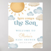 Here Comes The Son Baby Shower Poster (Voorkant)