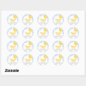 Here Comes the Son Baby Shower Ronde Sticker (Vel)