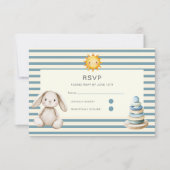 Here comes the son baby shower rsvp card (Voorkant)