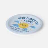 Here Comes the Son Baby Shower - Sunshine  Papieren Bordje (Gekanteld)