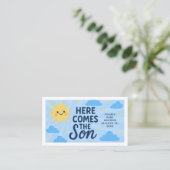 Here Comes the Son Baby Shower - Sunshine  Visitekaartje (Staand voorkant)