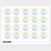 Here Comes The Son Baby Shower Thank You Ronde Sticker (Vel)