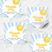 Here Comes the Son Baby Shower Vierkante Sticker