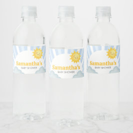 Here Comes the Son Baby Shower Waterfles Etiket