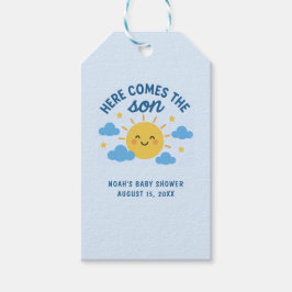 Here Comes the Son Baby Shower - Zonneschijn  Cadeaulabel