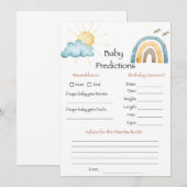 Here Comes The Son Baby Voorspellingsspel Kaart (Voorkant / Achterkant)