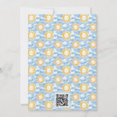 Here Comes the Son Bear Baby Shower Invitation  Kaart (Achterkant)