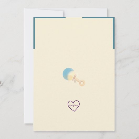 Here Comes the SON, Boho Sun Baby Shower Kaart (Achterkant)