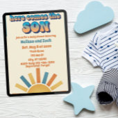 Here Comes the SON, Boho Sun Baby Shower Kaart