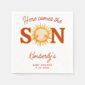 Here Comes The Son Boho Sunshine Cute Baby Shower Servet (Voorkant)