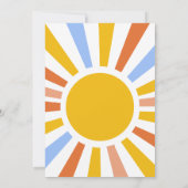 Here Comes The Son Boy Baby Shower Kaart (Achterkant)