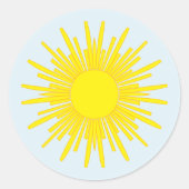 Here Comes The Son Boy Baby Shower Ronde Sticker (Voorkant)