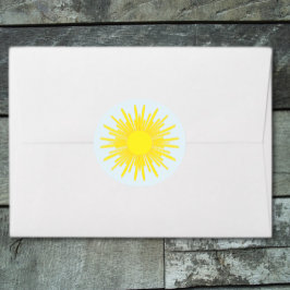 Here Comes The Son Boy Baby Shower Ronde Sticker