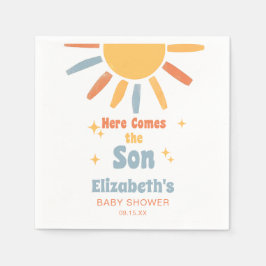 Here Comes The Son Boy Baby Shower Servet