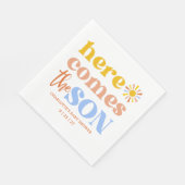 Here Comes The Son Boy Baby Shower Servet (Hoek)