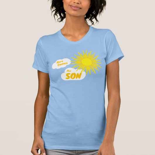 Here Comes The Son Boy Baby Shower T-shirt (Voorkant)