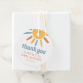 Here Comes The Son Boy Baby Shower Thankyou Bedankjes Labels (In situ)