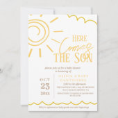 Here Comes the Son foto Baby Shower  Kaart (Voorkant)