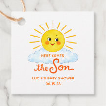 Here Comes the Son Hand Getekende Baby Shower Zonn
