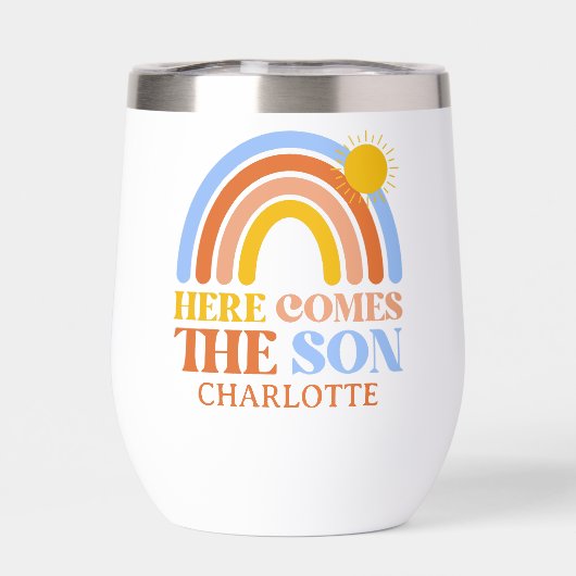 Here Comes The Son Rainbow Boy Baby Shower (Achterkant)