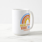 Here Comes The Son Rainbow Boy Baby Shower Koffiemok (Voorkant rechts)