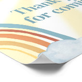 Here Comes The Son Retro Bedankt voor uw komst Poster (Hoek)