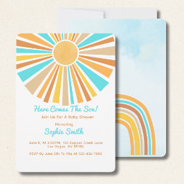 Here Comes The Son, Retro Boho Rainbow Kaart
