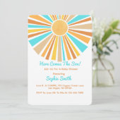 Here Comes The Son, Retro Boho Rainbow Kaart (Staand voorkant)