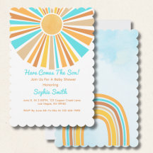 Here Comes The Son, Retro Sunshine Boho Rainbow