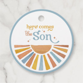 Here Comes The Son - Round Favoriet Bedankjes Labels