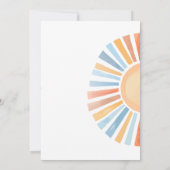 Here Comes the Son Sunshine Baby Shower Invitation Kaart (Achterkant)
