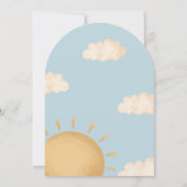 Here Comes the Son Sunshine Baby Shower Invitation Kaart (Achterkant)