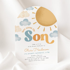 Here Comes the Son Sunshine Baby Shower Invitation Kaart