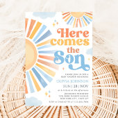 Here Comes the Son Sunshine Baby Shower Invitation Kaart
