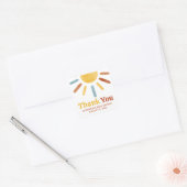 Here comes the Son Sunshine Baby Shower Vierkante Sticker (Envelop)