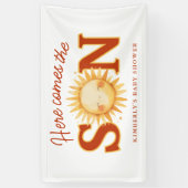 Here Comes The Son Sunshine Boho Boy Baby Shower Spandoek (Verticaal)