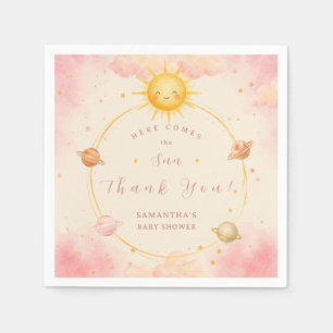 Here Comes the Sun Baby Girl Shower Servet
