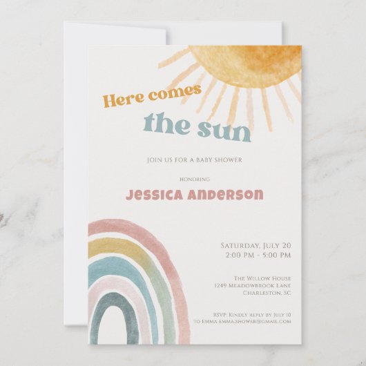 Here Comes the Sun Baby Shower (Voorkant)