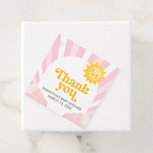 Here Comes the Sun Baby Shower Bedankjes Labels (In situ)