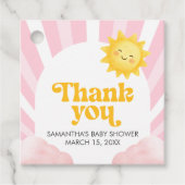 Here Comes the Sun Baby Shower Bedankjes Labels (Voorkant)