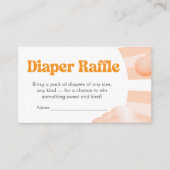 Here Comes the Sun Baby Shower Diaper Raffle Enclo Informatiekaartje (Voorkant)