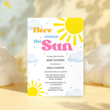 Here Comes the Sun Baby Shower Invitation